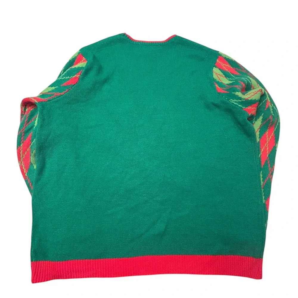 Jolly Sweaters Green T-Rex Dinosaur Christmas‎ Sweater NWT 2XL
